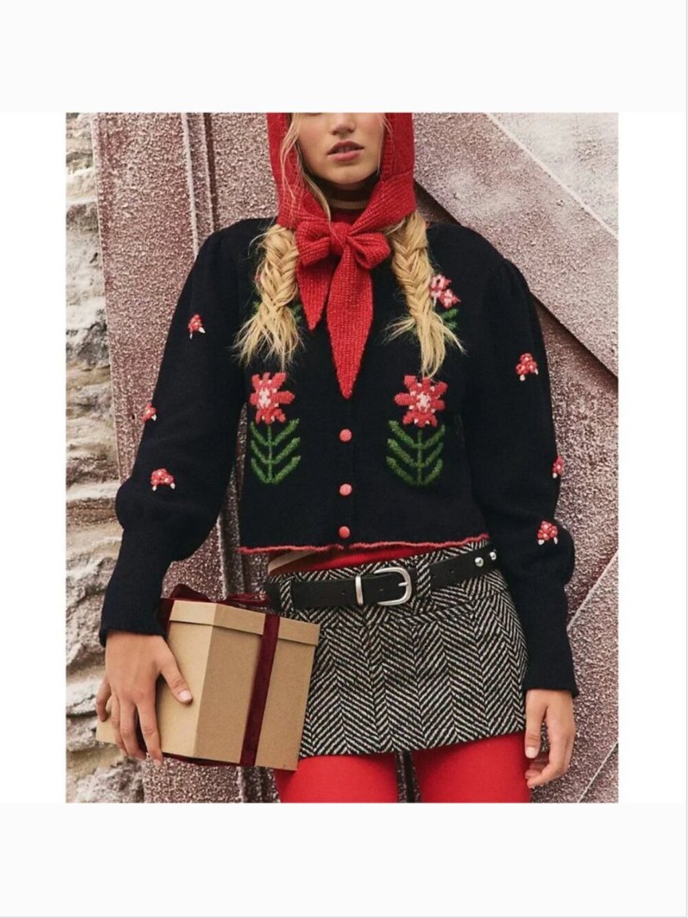 FREE PEOPLE NWT Nonna Knit Cardi / Midnight Bloom Combo